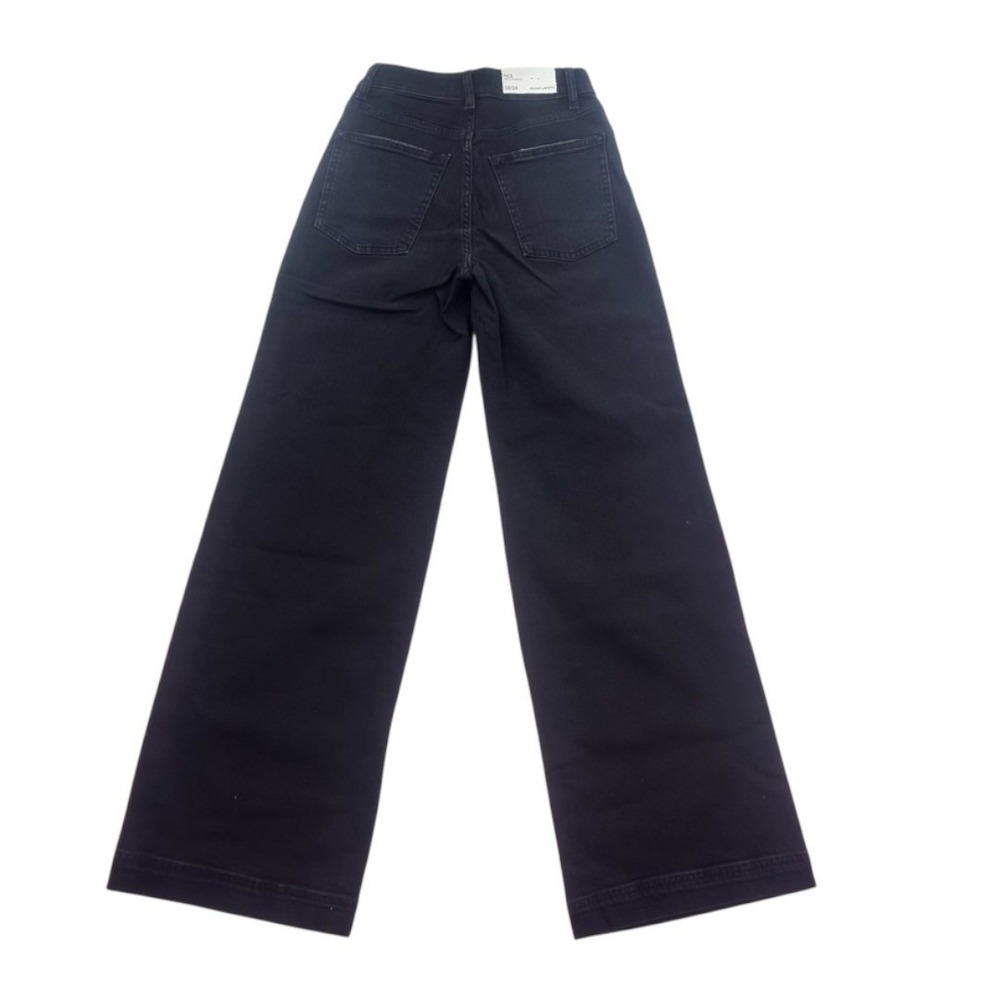 Warp + Weft NCE Nice Cote Wide Leg Black Jeans Size 24 NWT - Picture 10 of 16